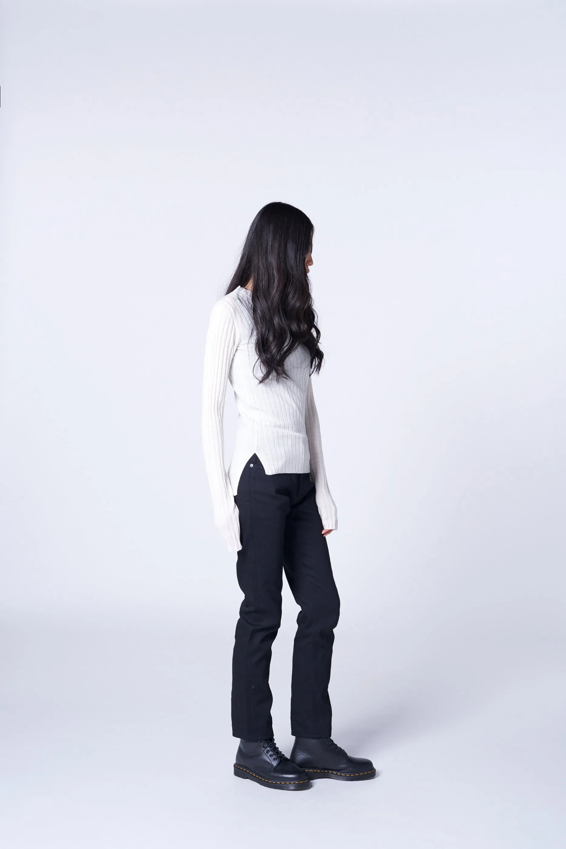 WOOL CREW NECK RIB KNIT sold by Yohji Yamamoto product image thumbnail 3