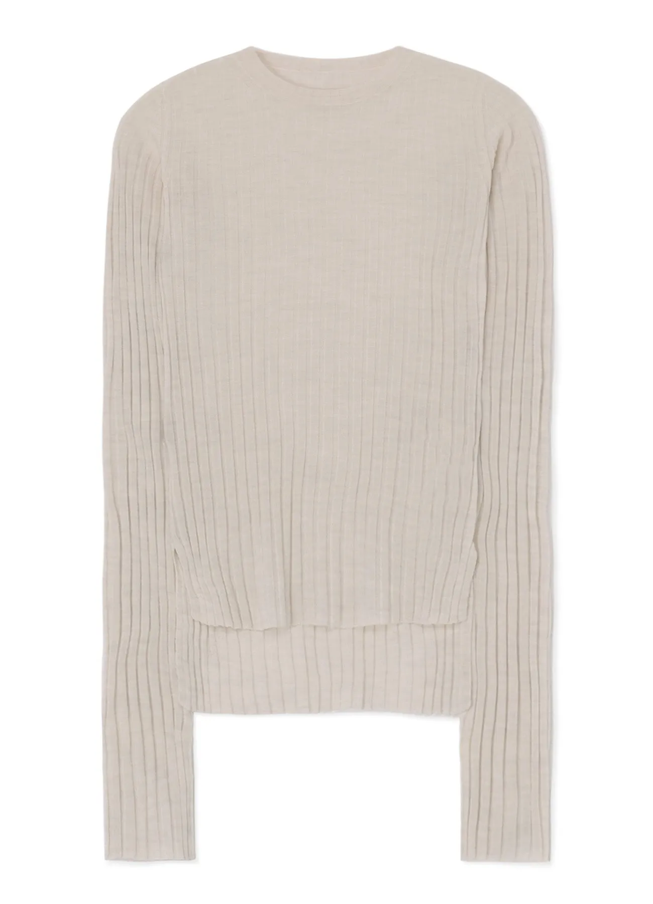 WOOL CREW NECK RIB KNIT sold by Yohji Yamamoto product image thumbnail 5