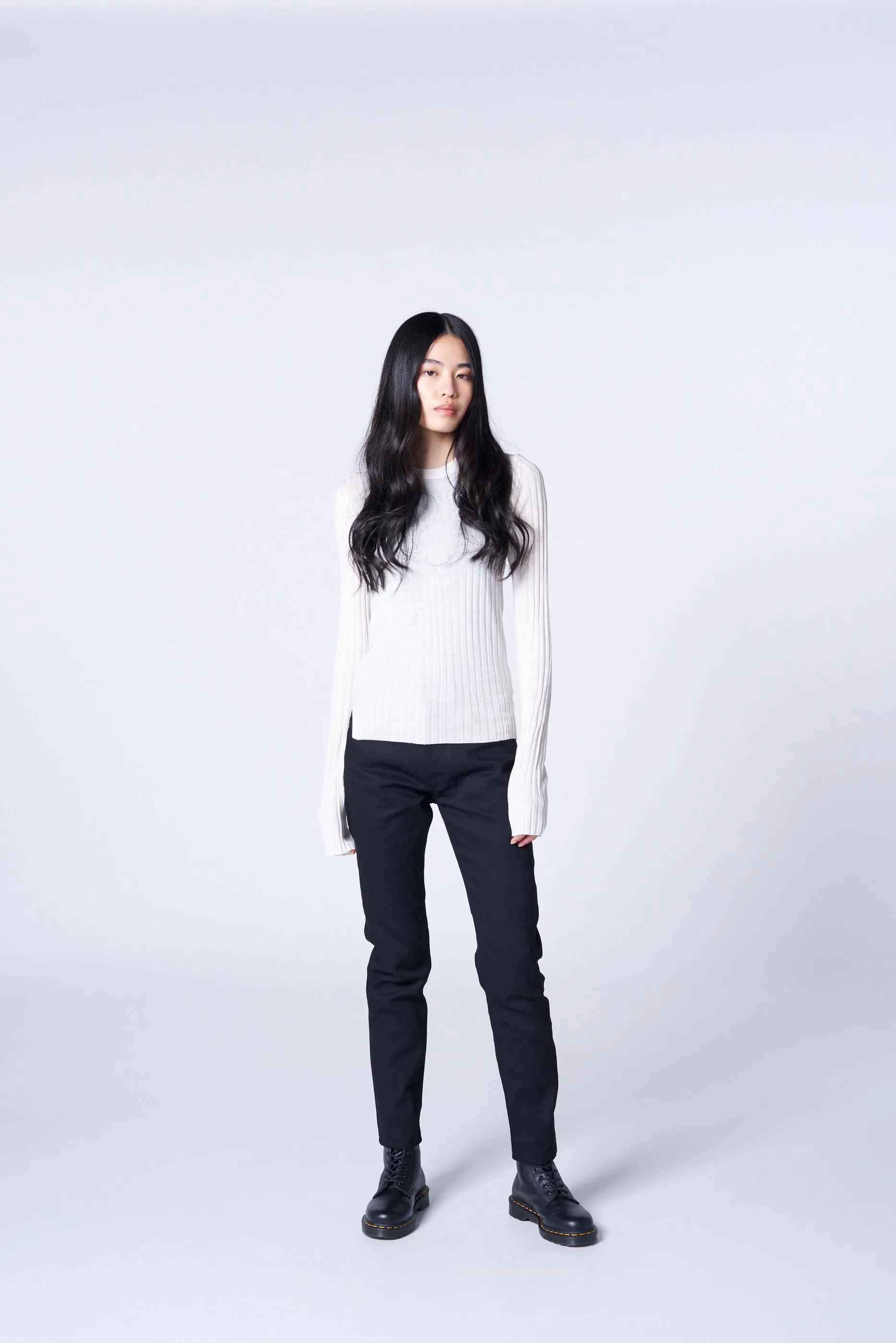 WOOL CREW NECK RIB KNIT sold by Yohji Yamamoto product image thumbnail 2