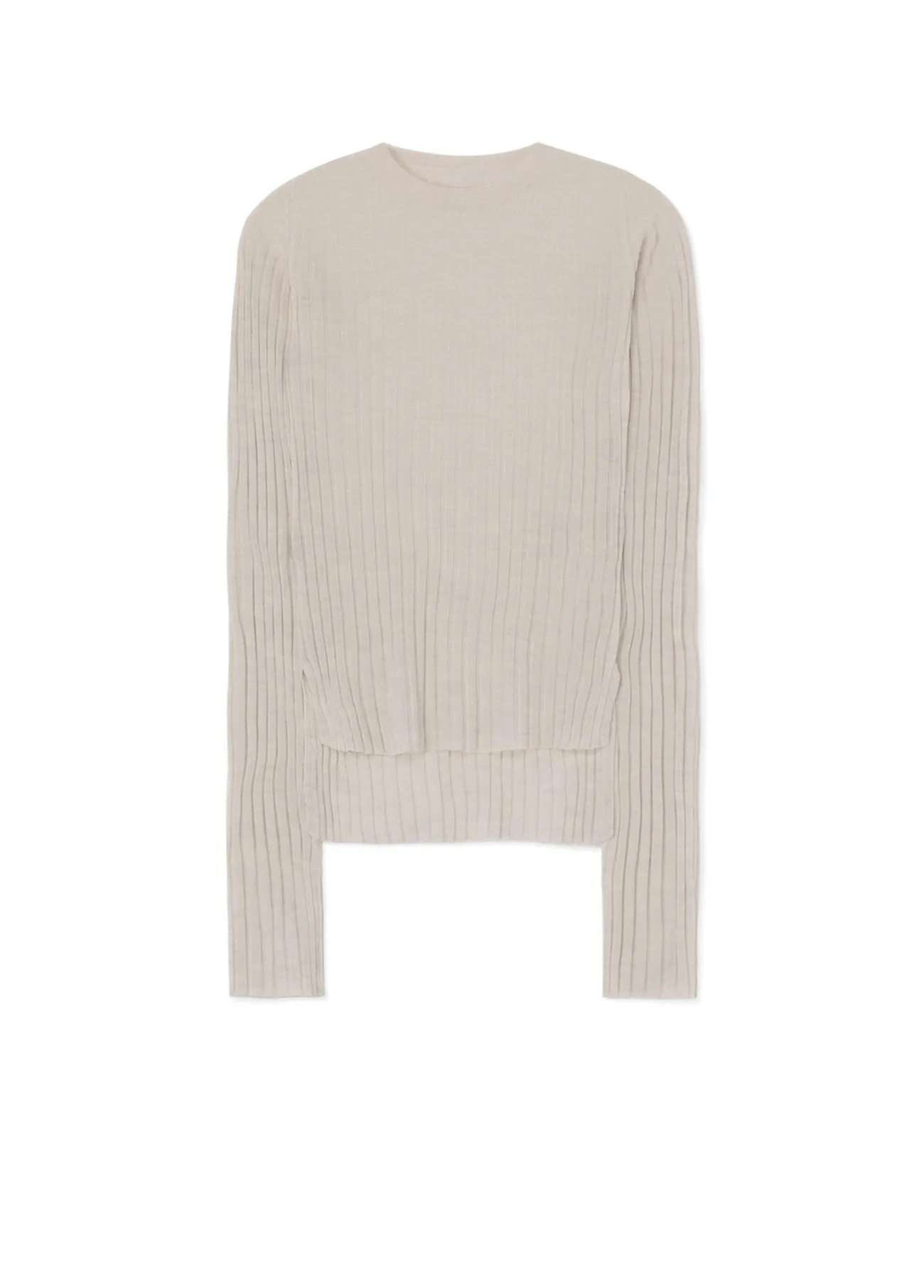 WOOL CREW NECK RIB KNIT sold by Yohji Yamamoto