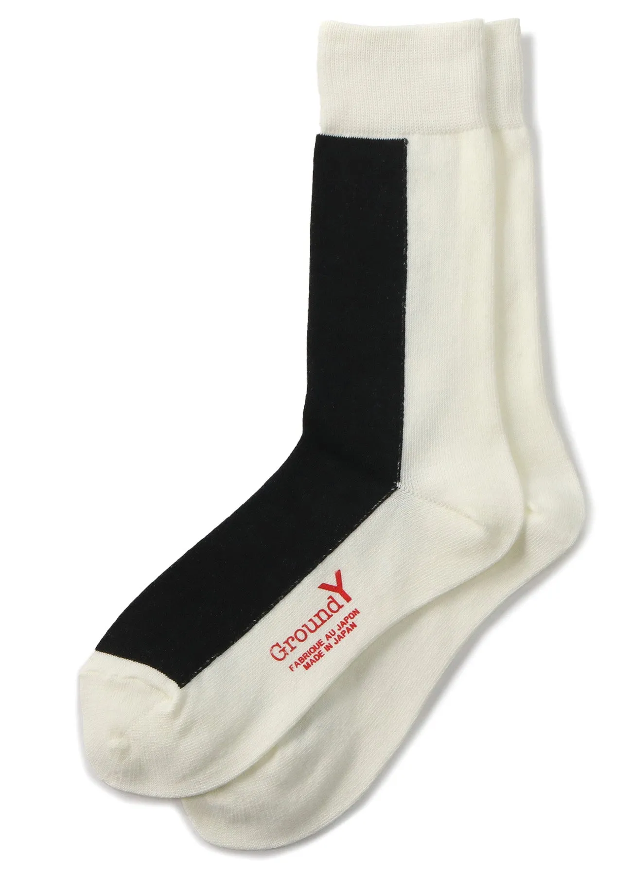 FRONT AND BACK TWO COLOR SOCKS sold by Yohji Yamamoto product image thumbnail 2