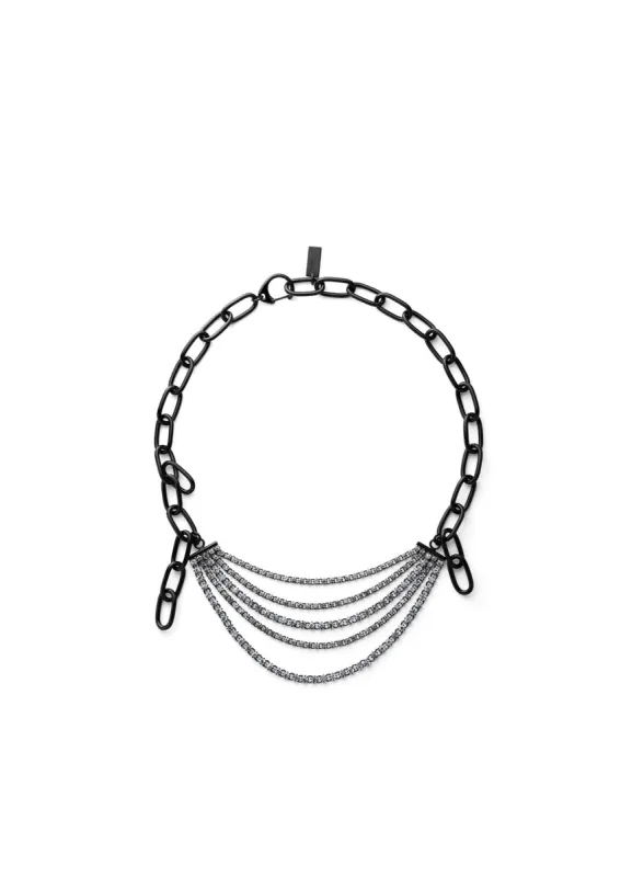 BRASS/RHINESTONE "QUEEN" NECKLACE sold by Yohji Yamamoto