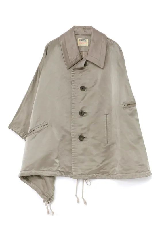 N/C TWILL FLEECY LINING R-CAPE PONCHO J made by Yohji Yamamoto