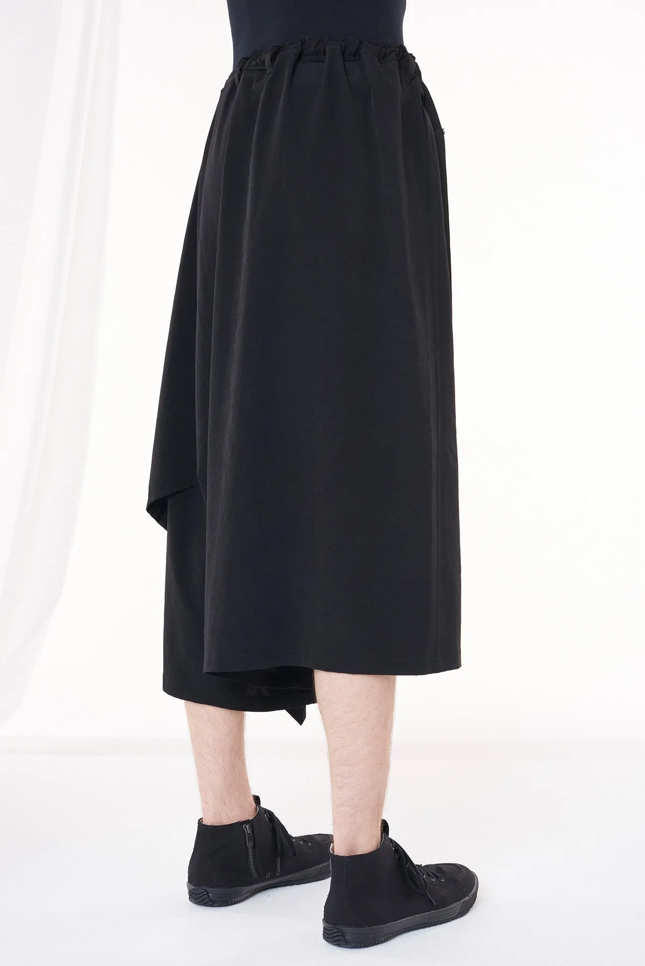 CREPE de CHINE FLARED WRAP PANTS sold by Yohji Yamamoto product image thumbnail 5