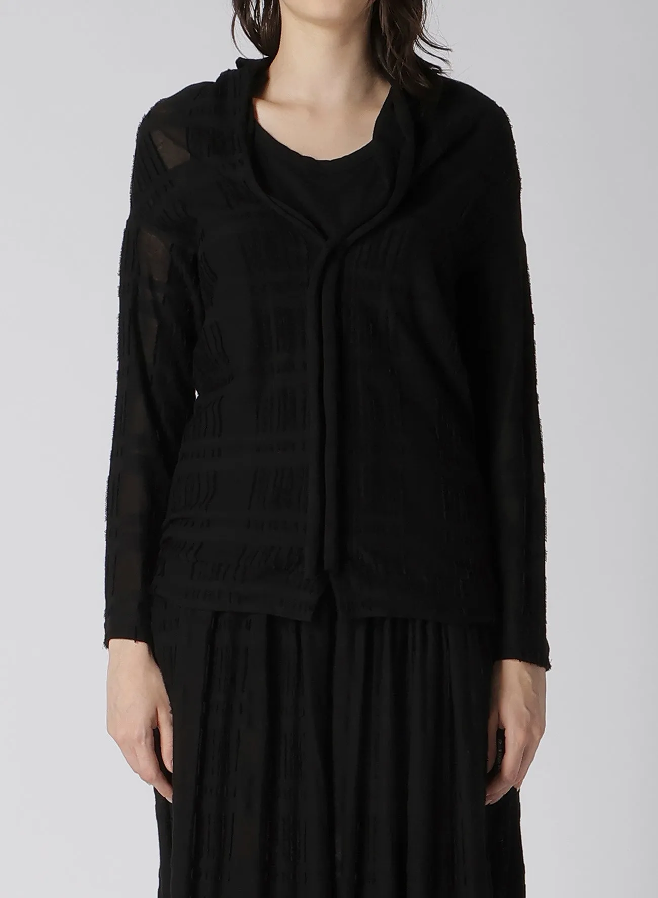 INTARSIA PLAID JQ CARDIGAN sold by Yohji Yamamoto product image thumbnail 2