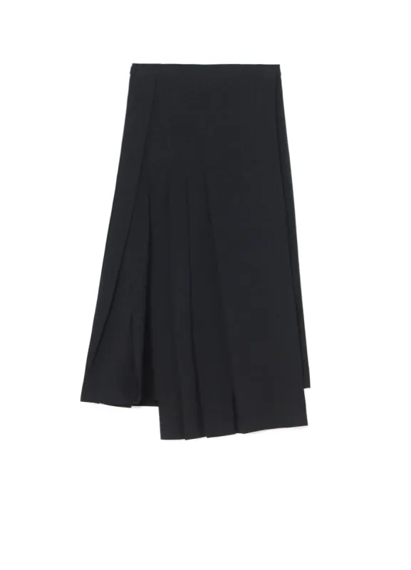COTTON TWILL R PLEATED WRAP SKIRT sold by Yohji Yamamoto