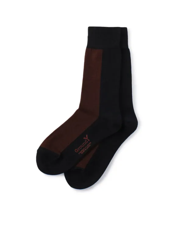 FRONT AND BACK TWO COLOR SOCKS sold by Yohji Yamamoto