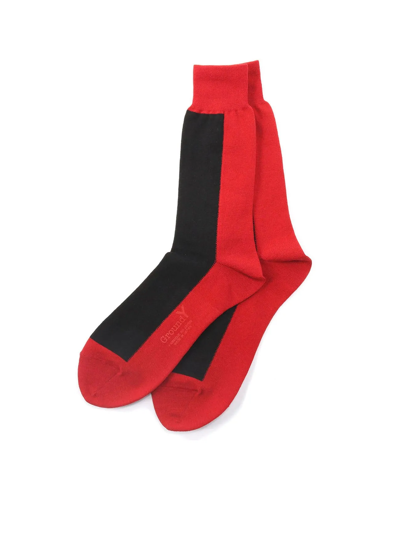 FRONT AND BACK TWO COLOR SOCKS sold by Yohji Yamamoto