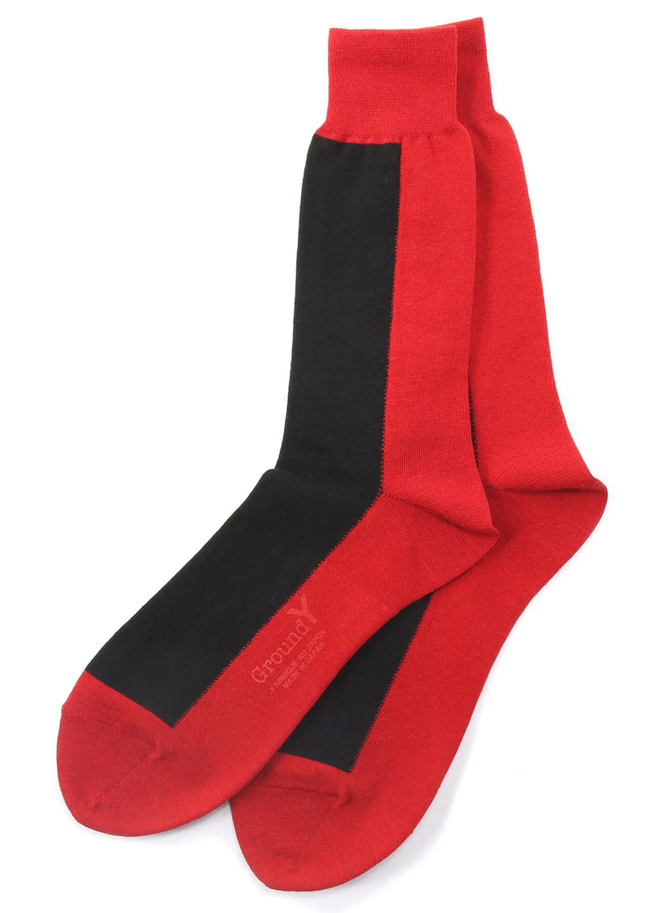 FRONT AND BACK TWO COLOR SOCKS sold by Yohji Yamamoto product image thumbnail 2