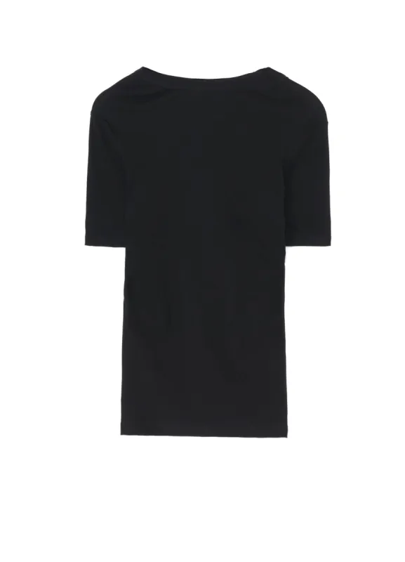 COTTON SINGLE JERSEY collections BUTTON DETAIL SHORT SLV sold by Yohji Yamamoto