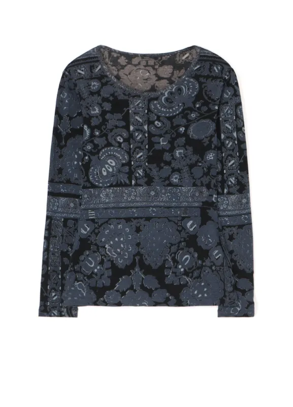 BATIK PRINT LONG SLEEVE TOP sold by Yohji Yamamoto