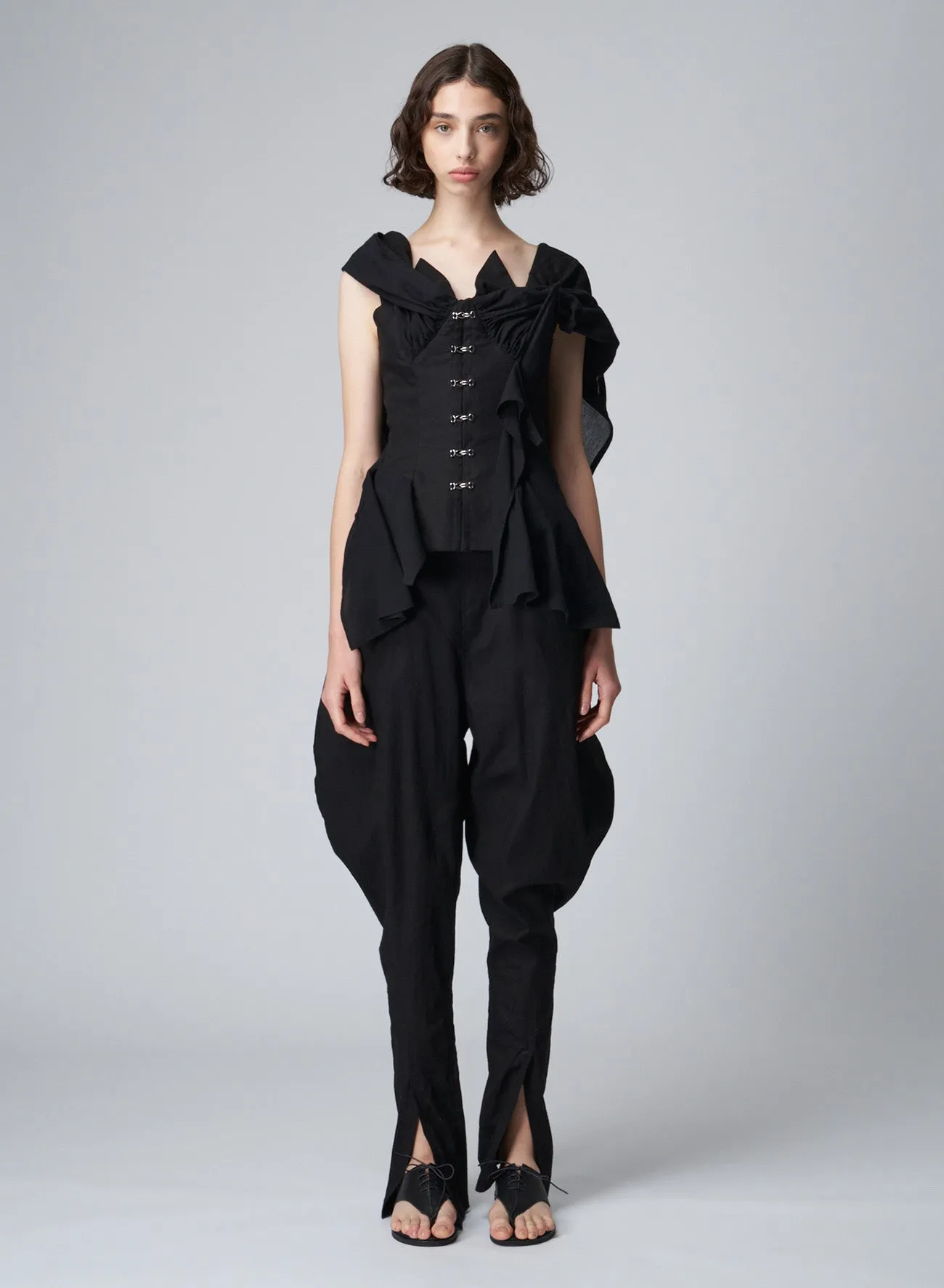 C/Li SHEETING GUSSET WIDE RIDING P sold by Yohji Yamamoto product image thumbnail 3