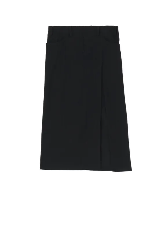 7.6OZ UNEVEN YARN DENIM L SLIT SLIM FIT SKIRT sold by Yohji Yamamoto
