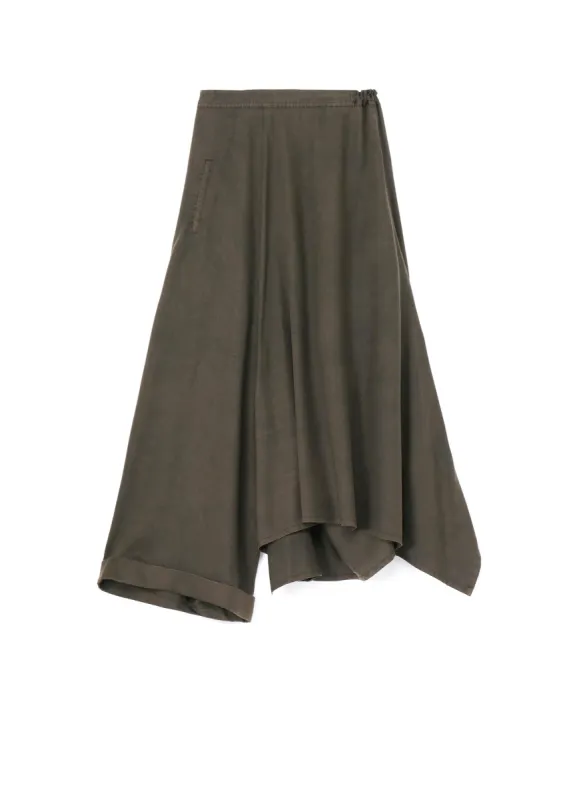 TENCEL PIGMENT DYEING DRAPED GATHED DETAIL SKIRT sold by Yohji Yamamoto