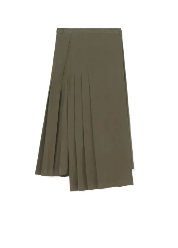 COTTON TWILL R PLEATED WRAP SKIRT made by Yohji Yamamoto