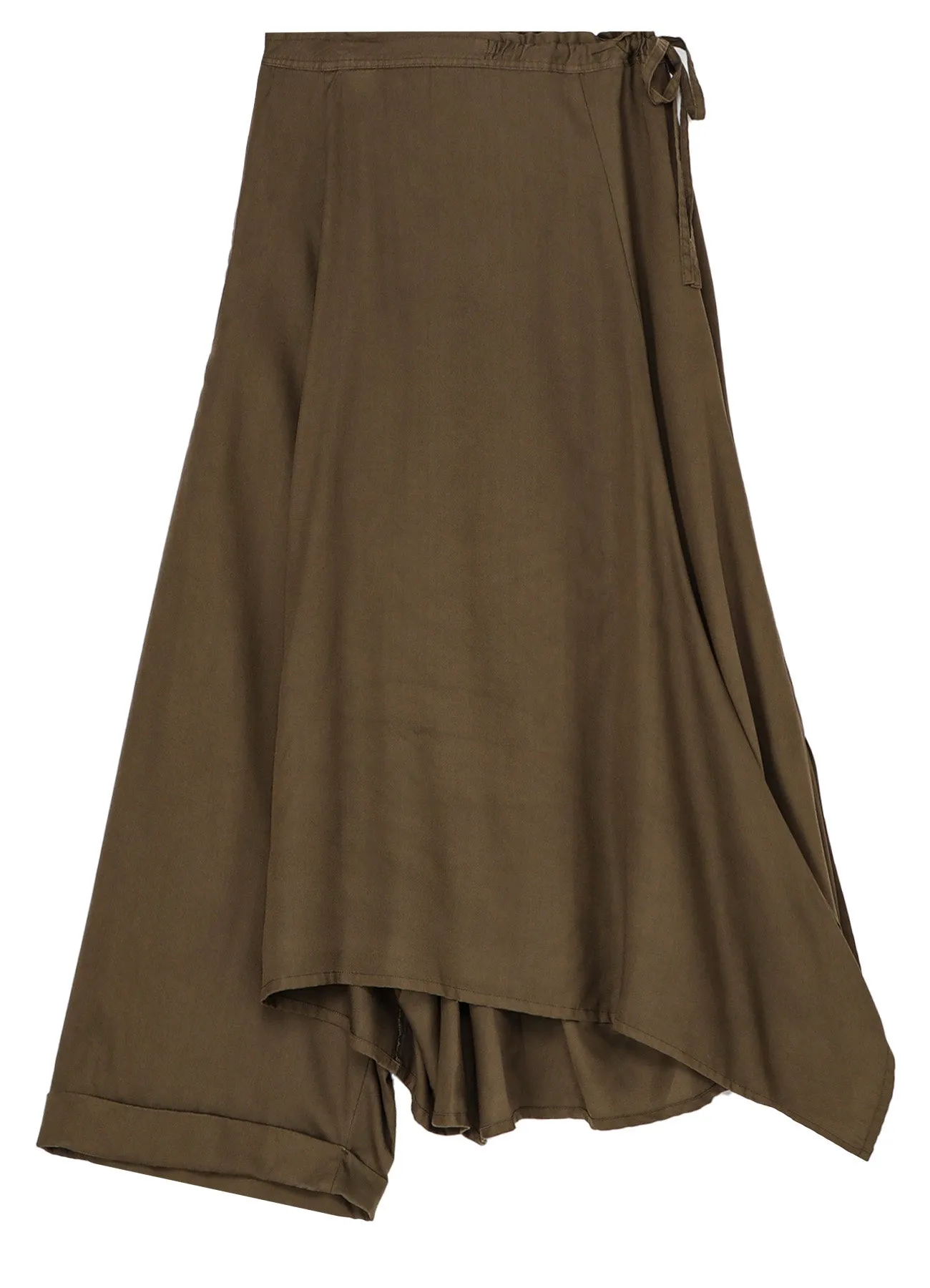 TENCEL PIGMENT DYEING DRAPED GATHED DETAIL SKIRT sold by Yohji Yamamoto product image thumbnail 2