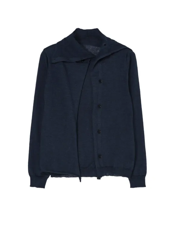 PLAIN STITCH HIGH NECK CARDIGAN made by Yohji Yamamoto