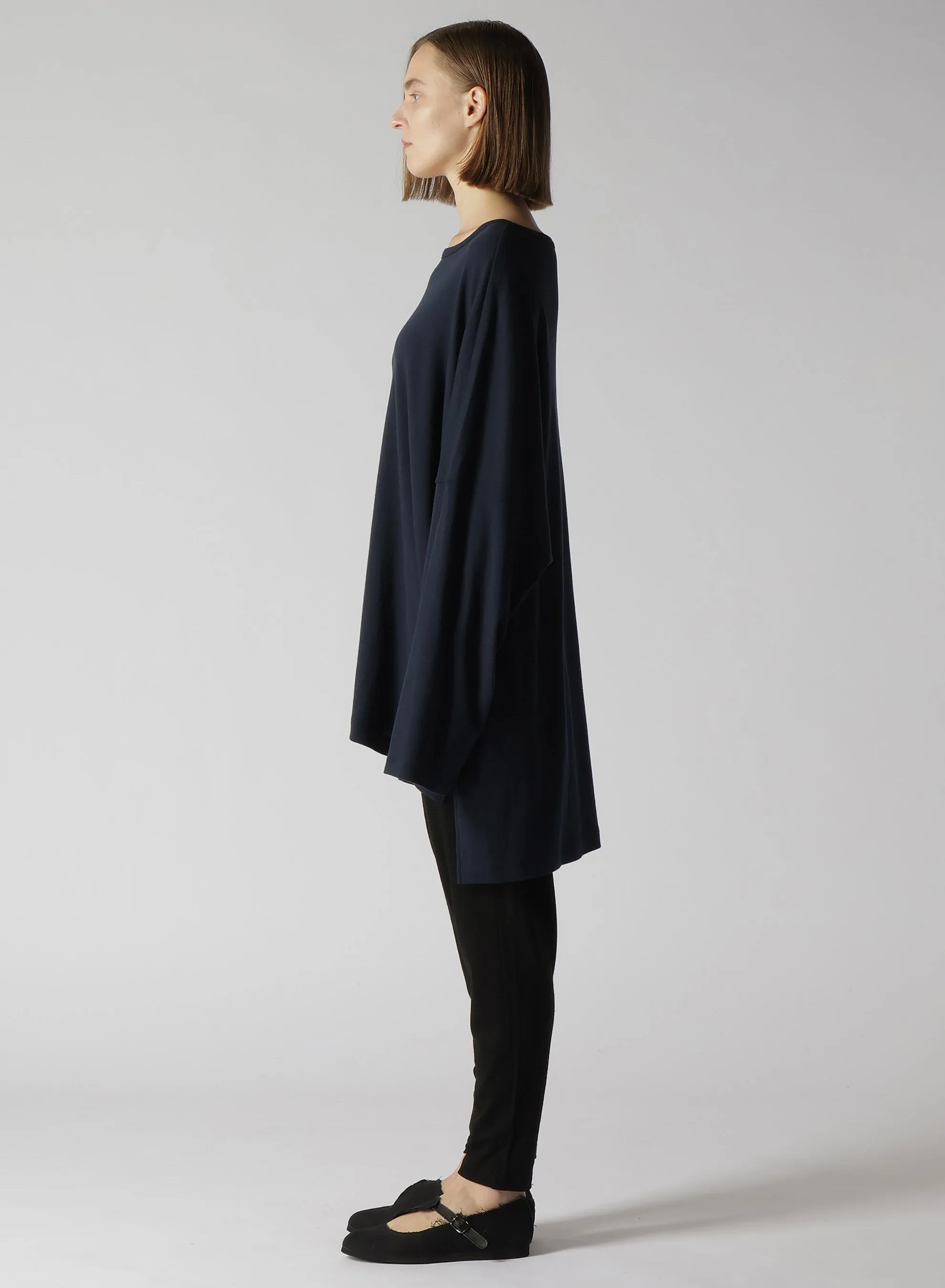 FLUFFY COTTON FRAISE STITCH GATHER DETAIL LONG SLV T sold by Yohji Yamamoto product image thumbnail 4