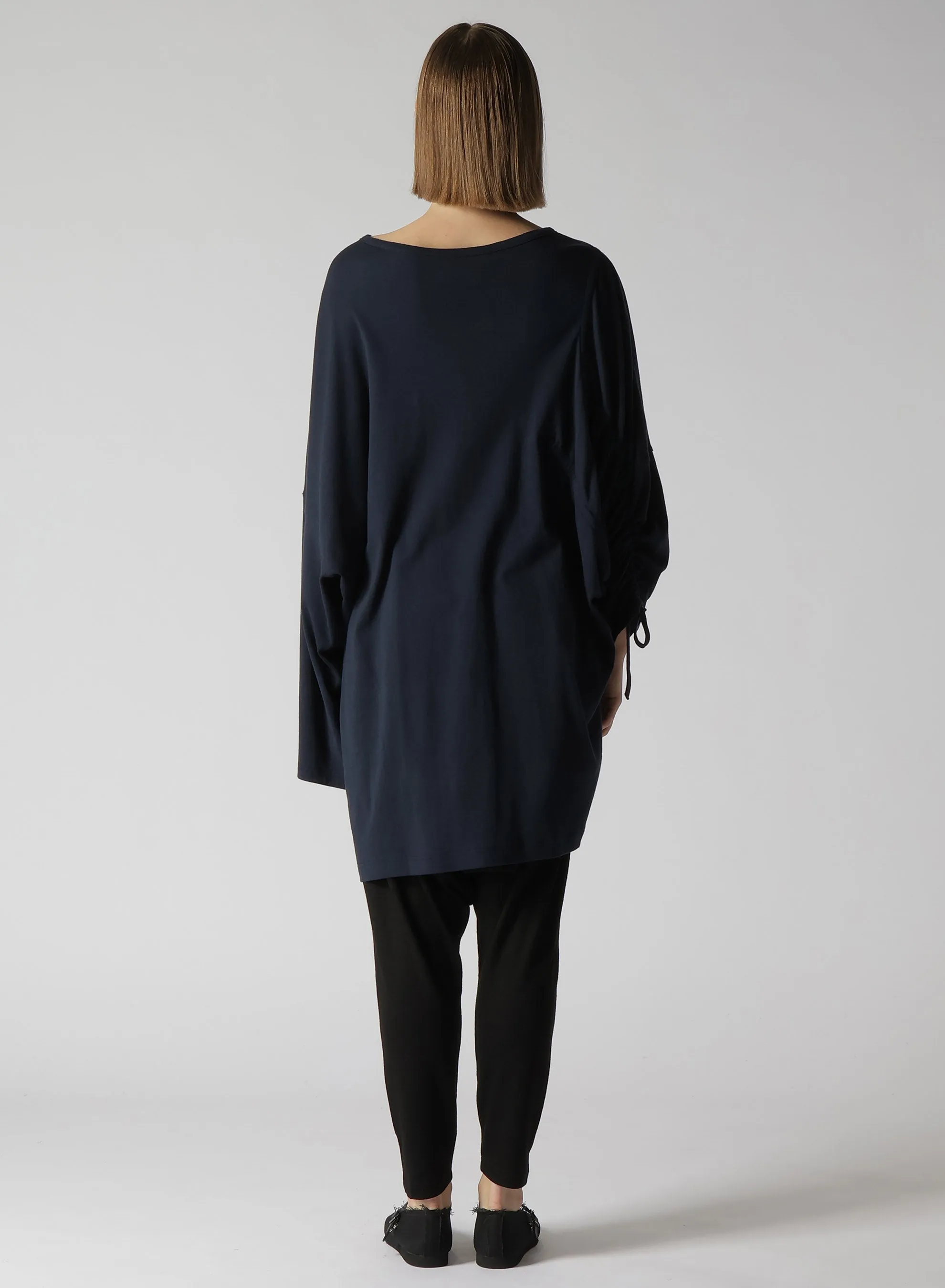 FLUFFY COTTON FRAISE STITCH GATHER DETAIL LONG SLV T sold by Yohji Yamamoto product image thumbnail 5