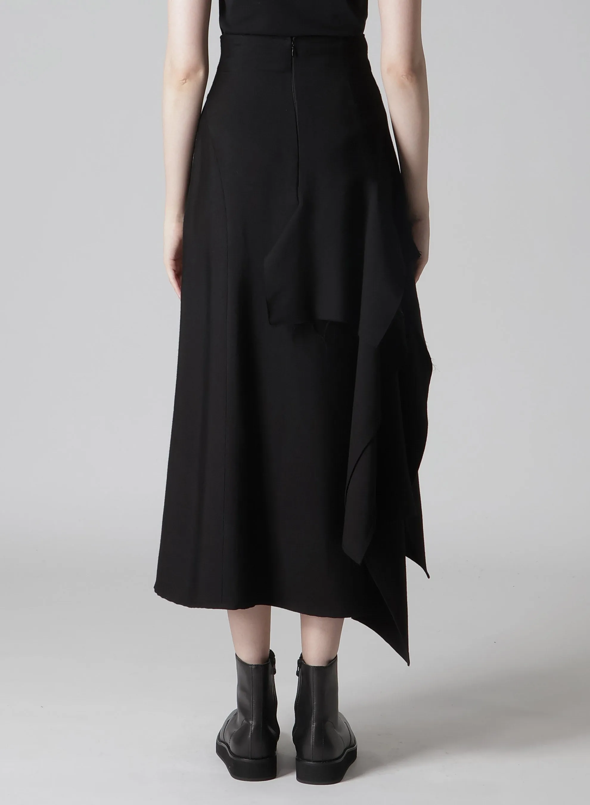 Ry/Si DOUBLE LAYER R DRAPED HIGH-WAIST SKIRT sold by Yohji Yamamoto product image thumbnail 5