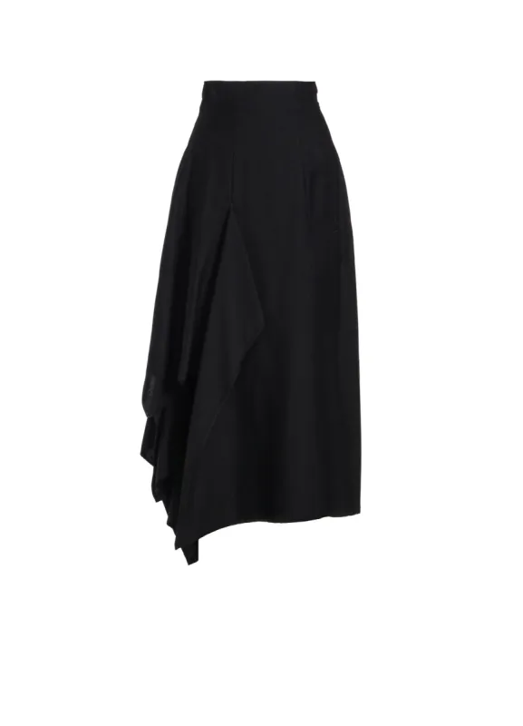 Ry/Si DOUBLE LAYER R DRAPED HIGH-WAIST SKIRT sold by Yohji Yamamoto