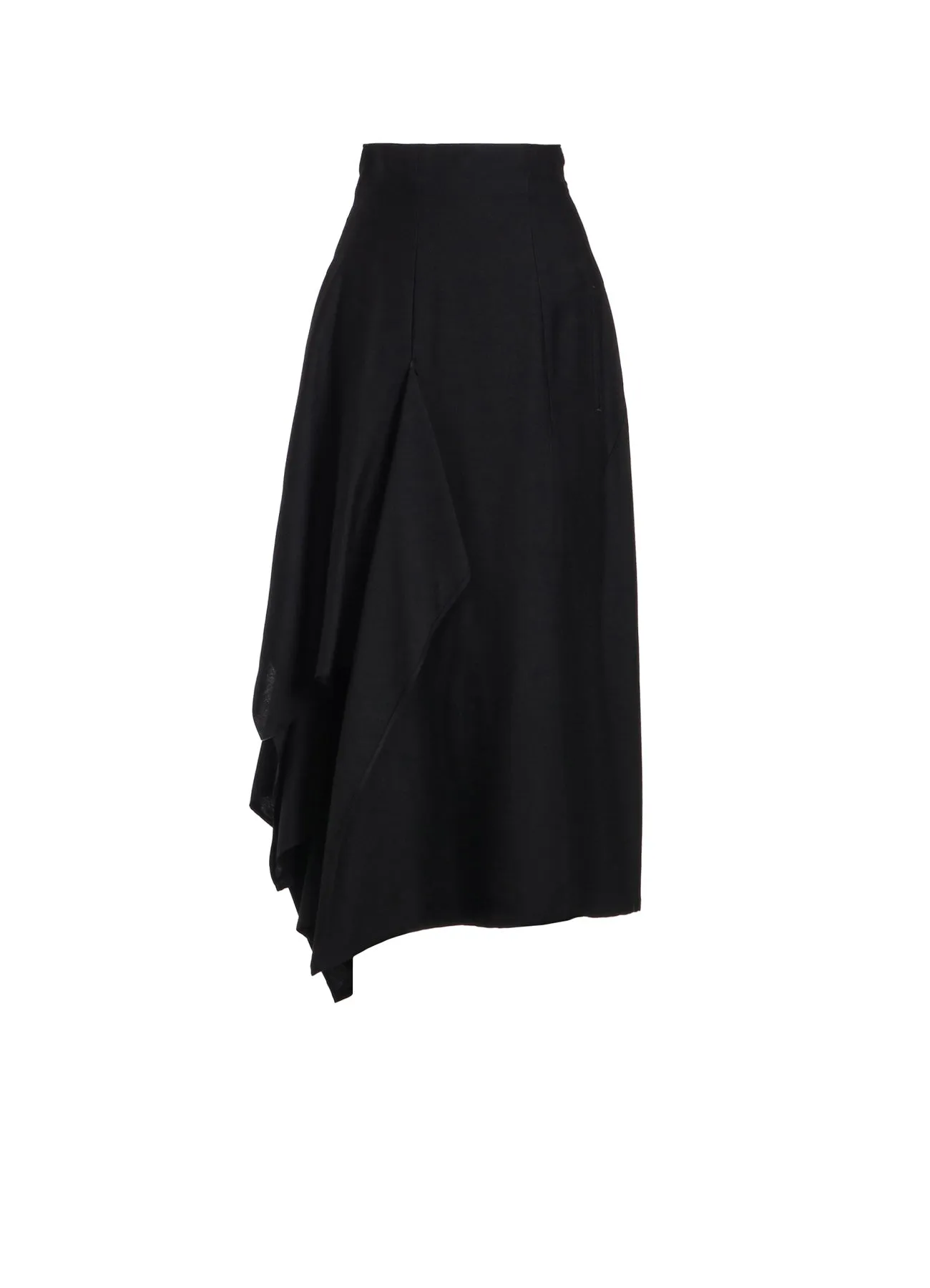 Ry/Si DOUBLE LAYER R DRAPED HIGH-WAIST SKIRT sold by Yohji Yamamoto