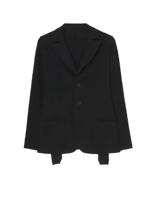 FRESCA 20 FINE JERSEY SIDE KNIT DETAIL JACKET sold by Yohji Yamamoto