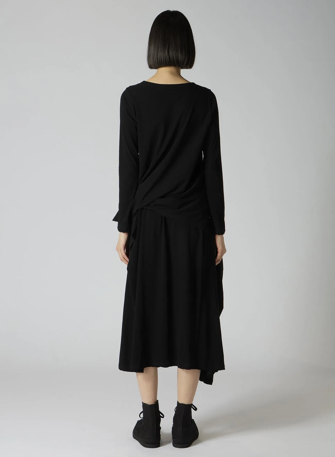 40/-HIGH TWISTED SINGLE JERSEY SIDE DRAPED LONG SLV PO sold by Yohji Yamamoto product image thumbnail 5