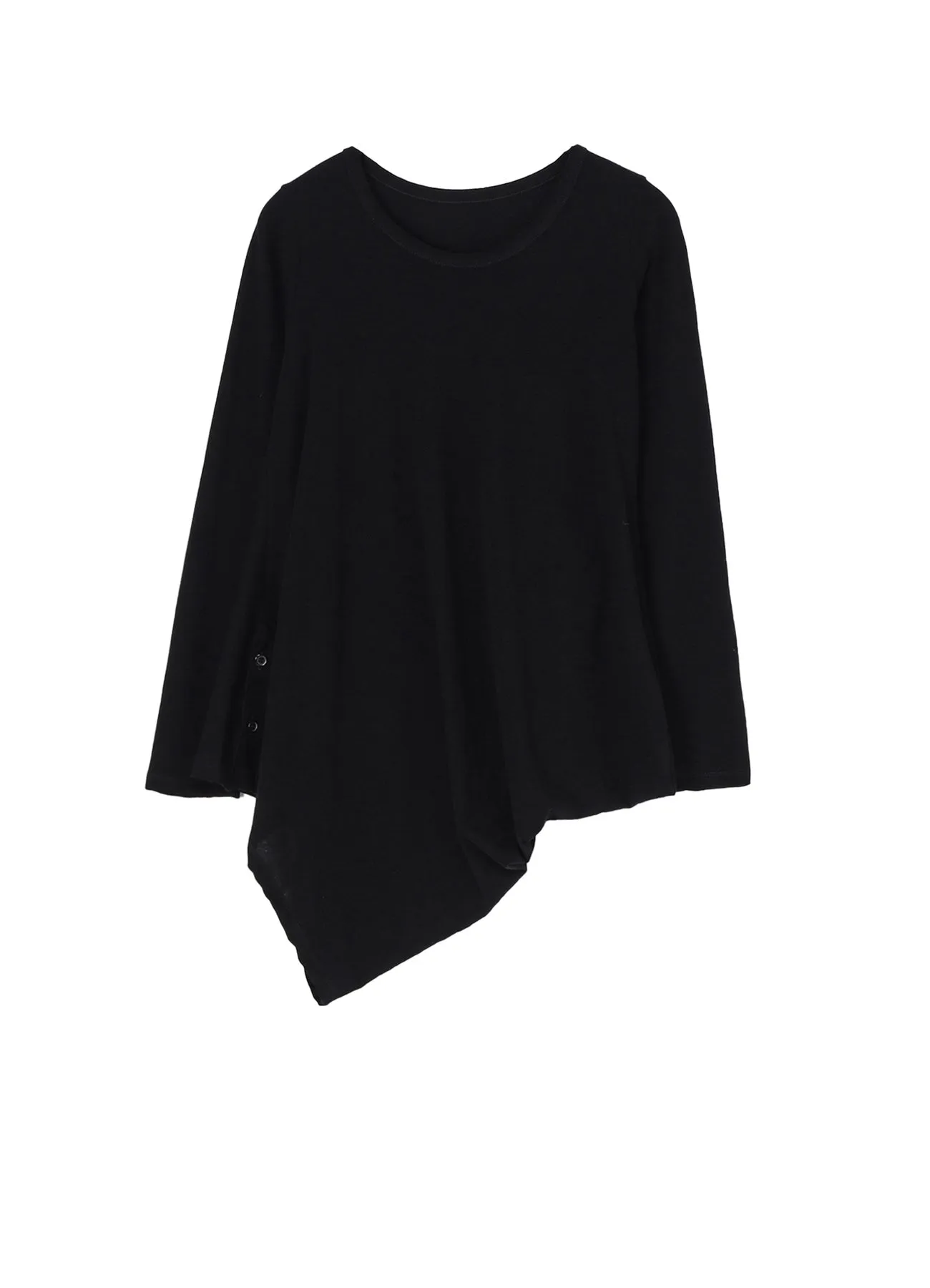 40/-HIGH TWISTED SINGLE JERSEY SIDE DRAPED LONG SLV PO sold by Yohji Yamamoto
