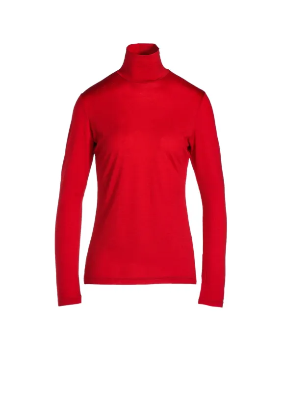 WOOL SINGLE JERSEY TURTLE NECK LONG SLV PO sold by Yohji Yamamoto