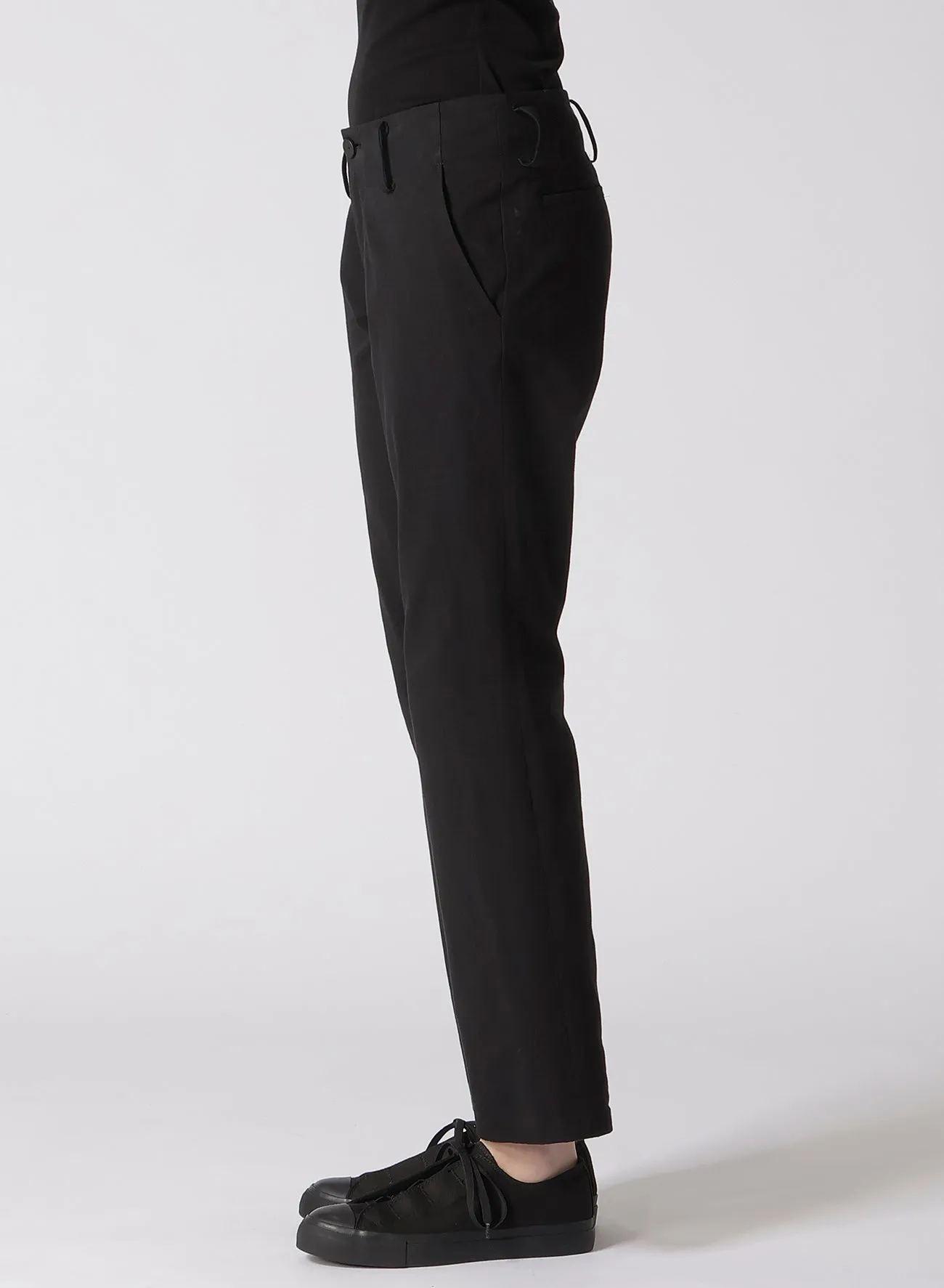 30/-COTTON TWILL LOW-RISE STRAIGHT FIT PANTS sold by Yohji Yamamoto product image thumbnail 4