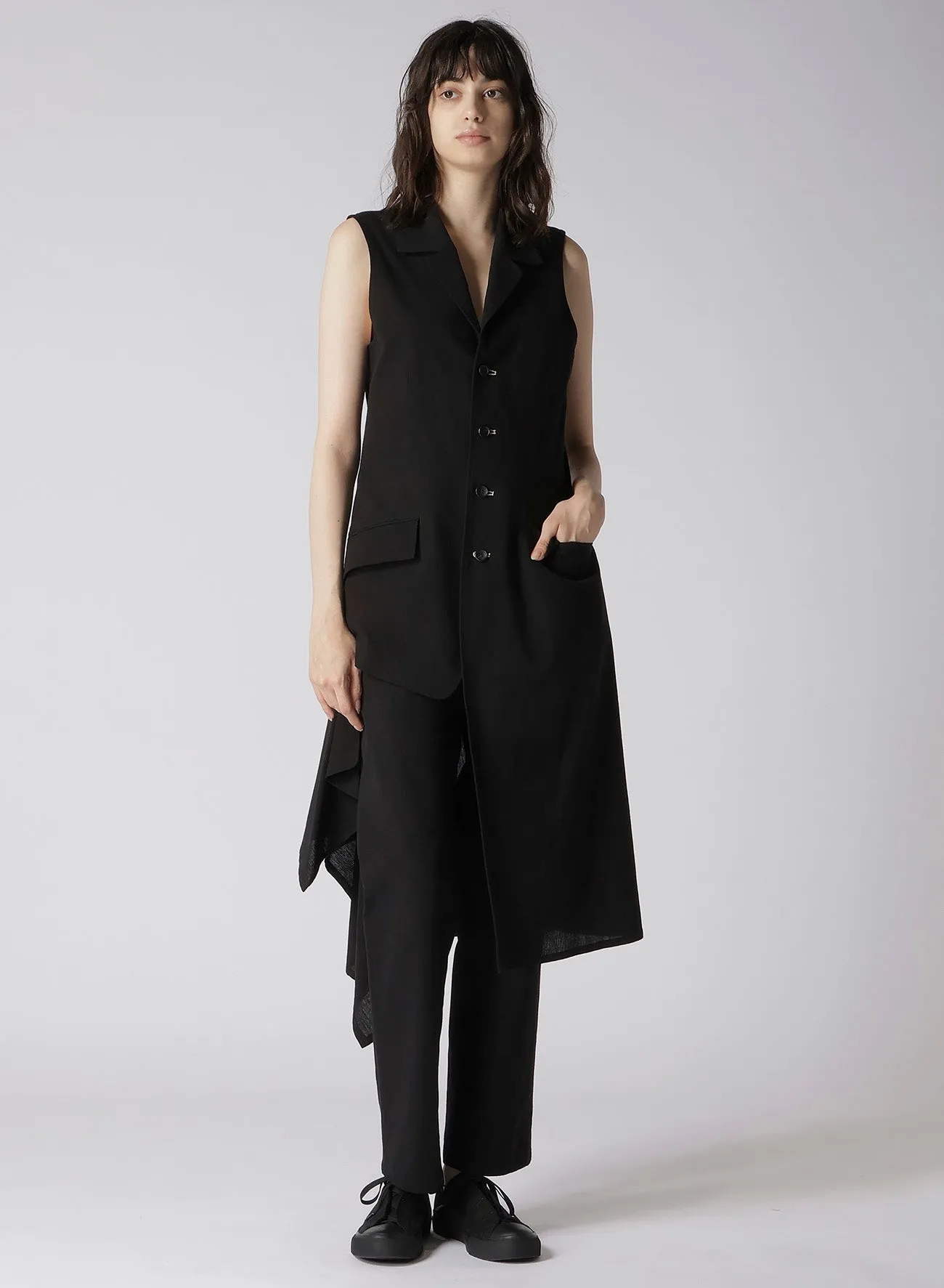 30/-COTTON TWILL LOW-RISE STRAIGHT FIT PANTS sold by Yohji Yamamoto product image thumbnail 3