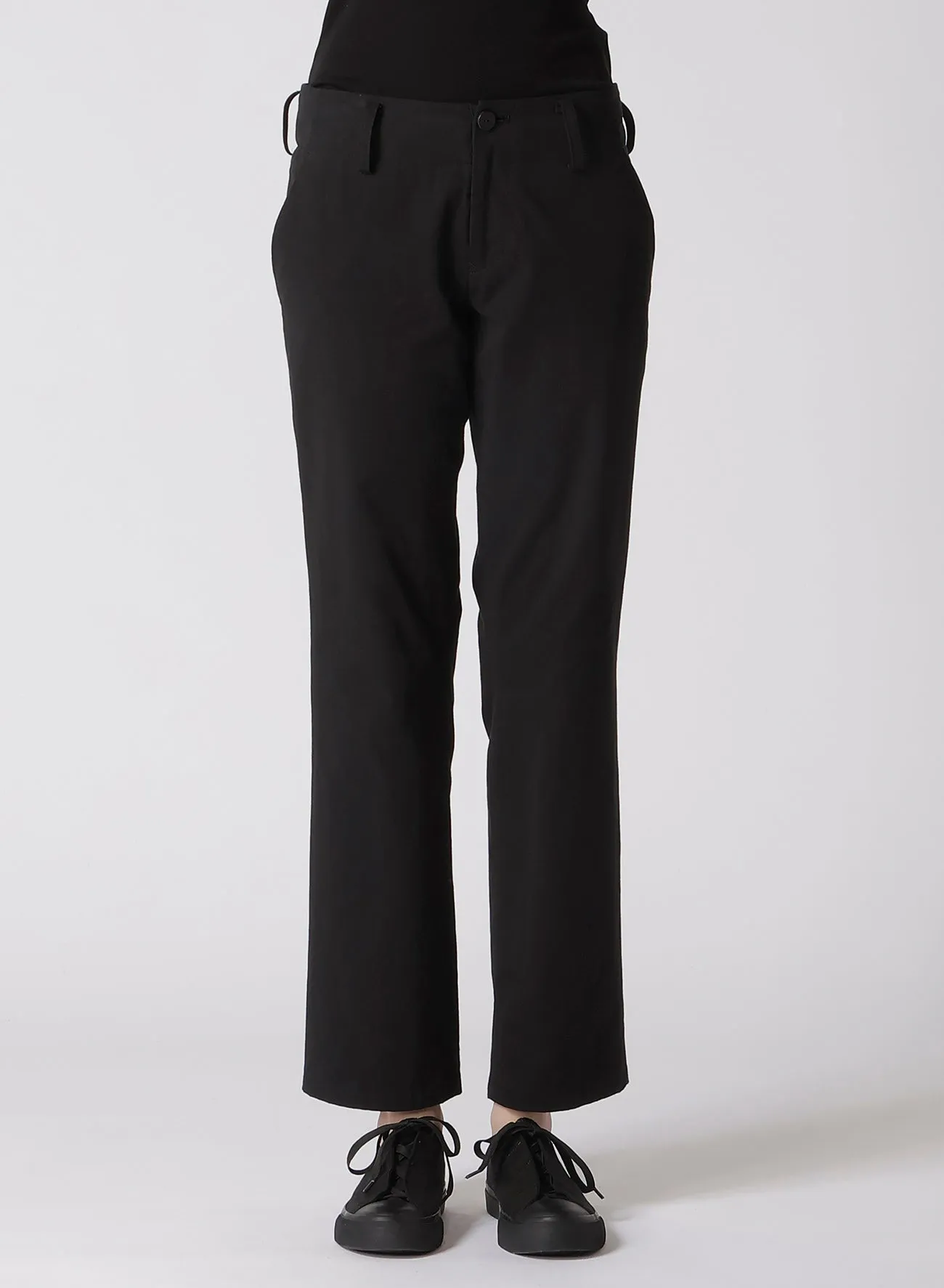 30/-COTTON TWILL LOW-RISE STRAIGHT FIT PANTS sold by Yohji Yamamoto product image thumbnail 2