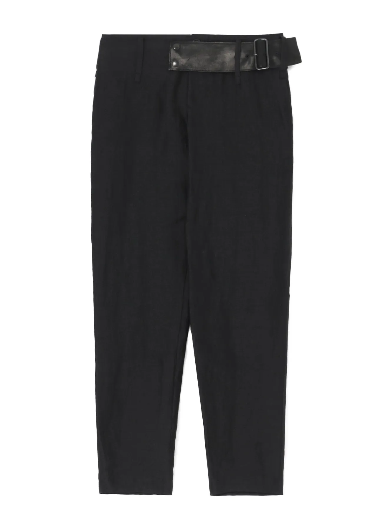 HIGH TWISTED GABARDINE LOW-RISE BELTED PANTS sold by Yohji Yamamoto product image thumbnail 3