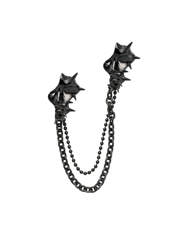 BRASS GUNMETAL SPIKE NOIR BROOCH sold by Yohji Yamamoto