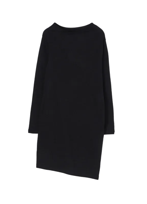 56/2 GUAZE SINGLE JERSEY SIDE DRAPED LONG SLV T sold by Yohji Yamamoto