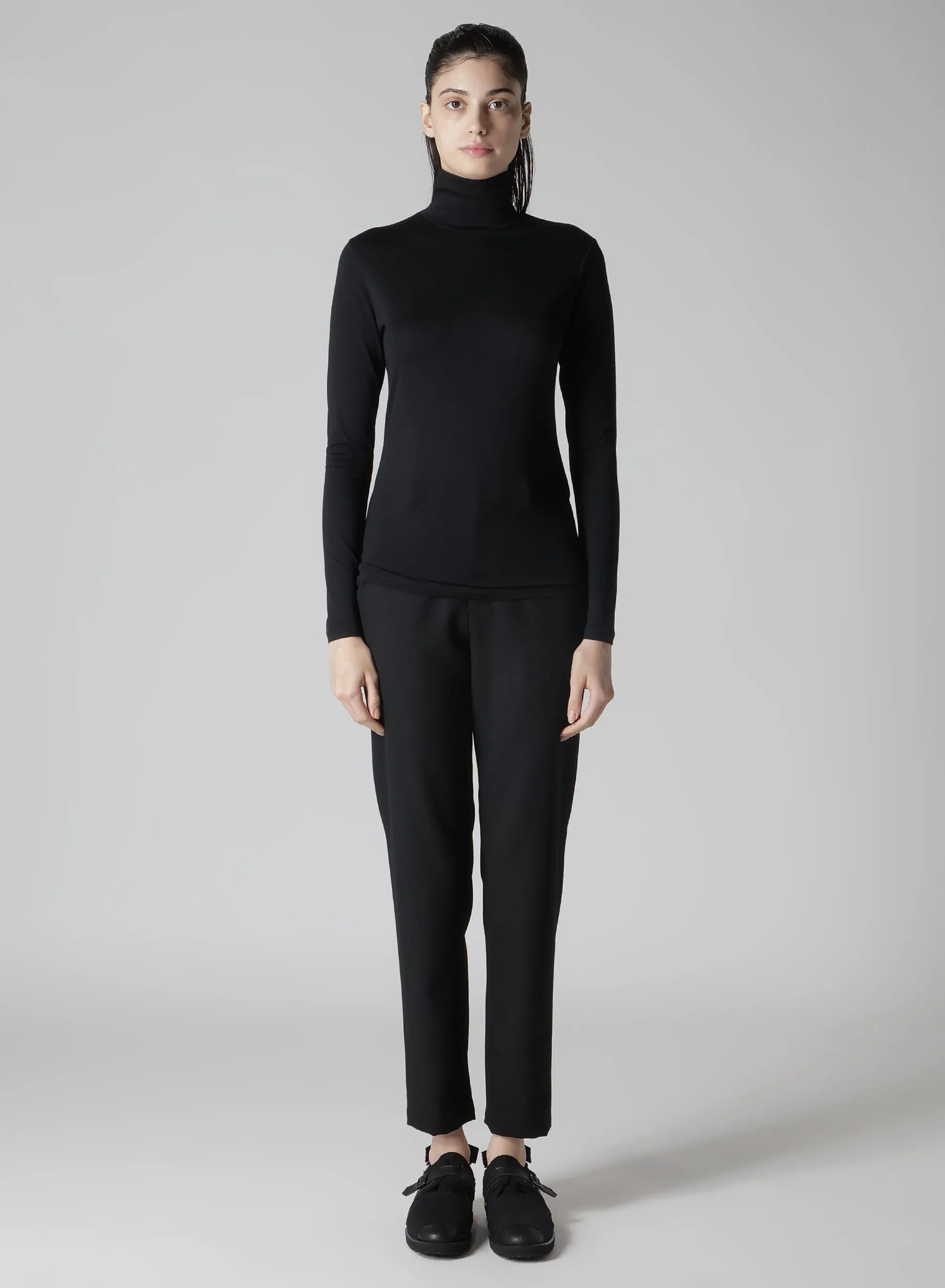 WOOL SINGLE JERSEY TURTLE NECK LONG SLV PO sold by Yohji Yamamoto product image thumbnail 3