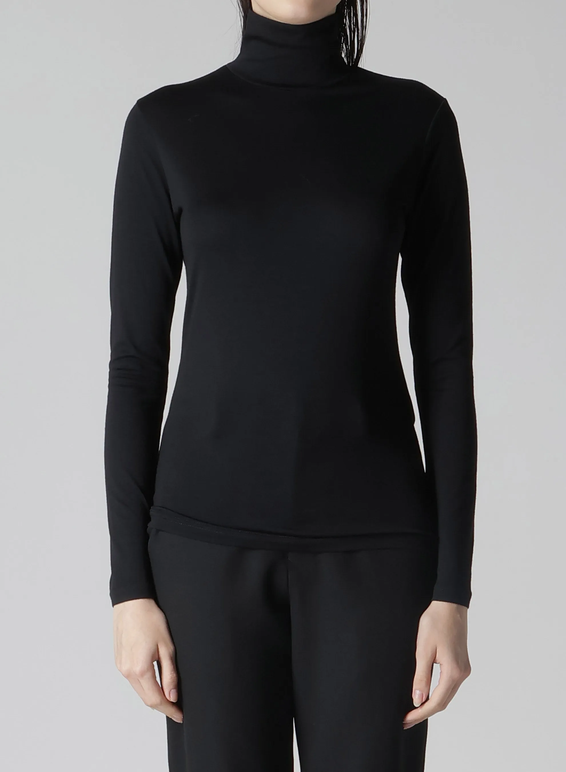 WOOL SINGLE JERSEY TURTLE NECK LONG SLV PO sold by Yohji Yamamoto product image thumbnail 2