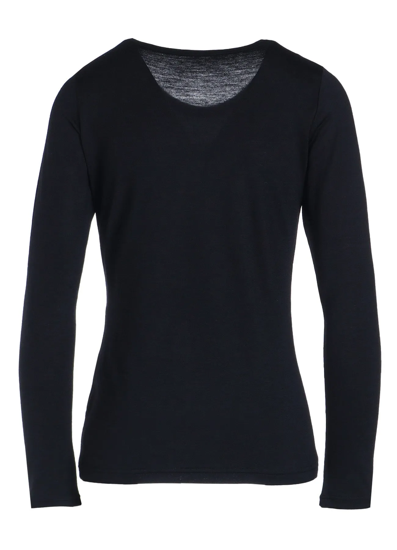 WOOL SINGLE JERSEY ROUND NECK LONG SLV T sold by Yohji Yamamoto product image thumbnail 4