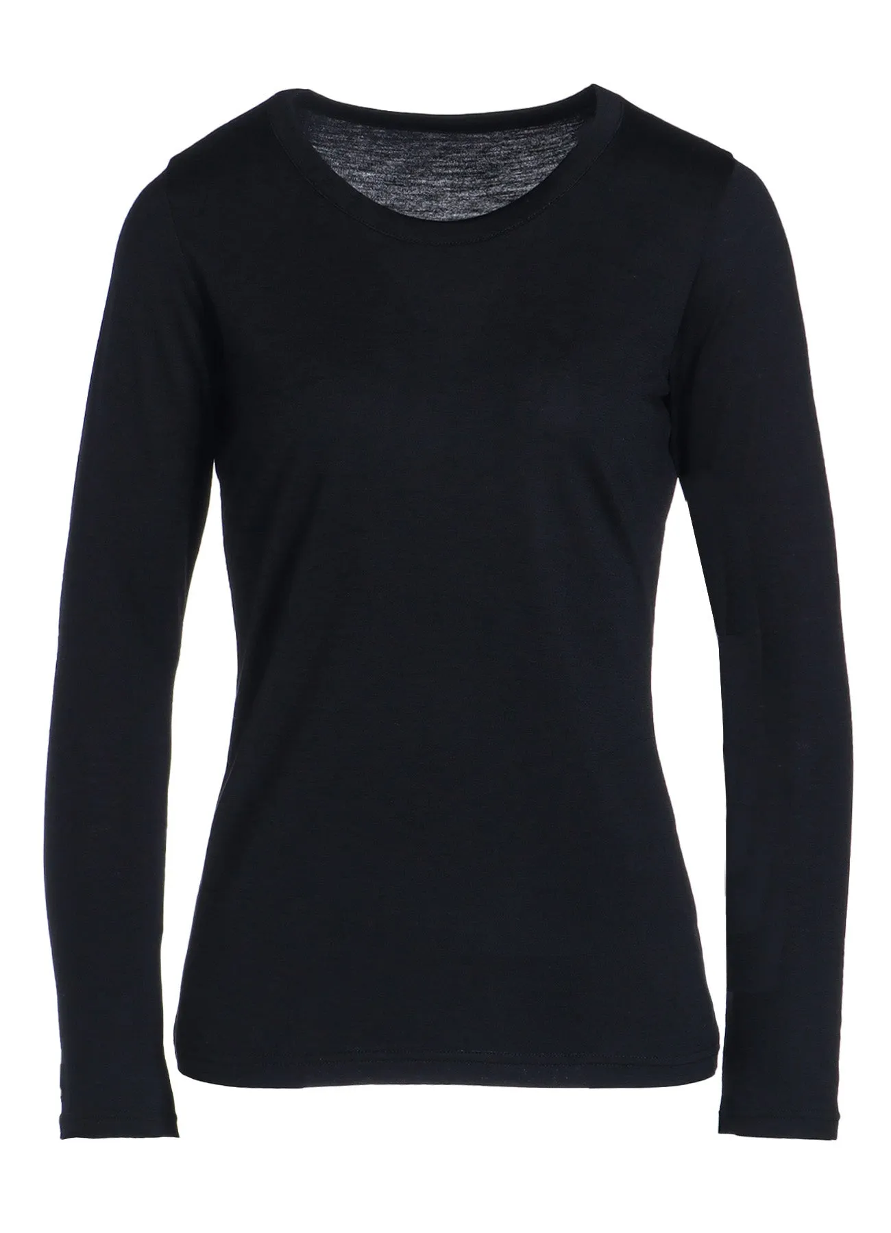 WOOL SINGLE JERSEY ROUND NECK LONG SLV T sold by Yohji Yamamoto product image thumbnail 2