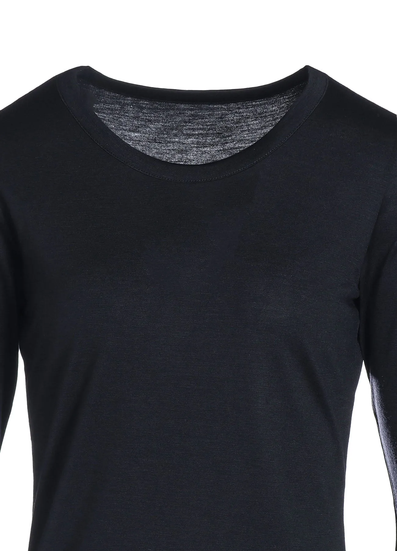 WOOL SINGLE JERSEY ROUND NECK LONG SLV T sold by Yohji Yamamoto product image thumbnail 5