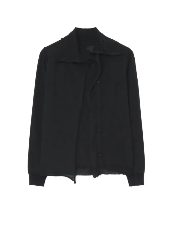 PLAIN STITCH HIGH NECK CARDIGAN made by Yohji Yamamoto