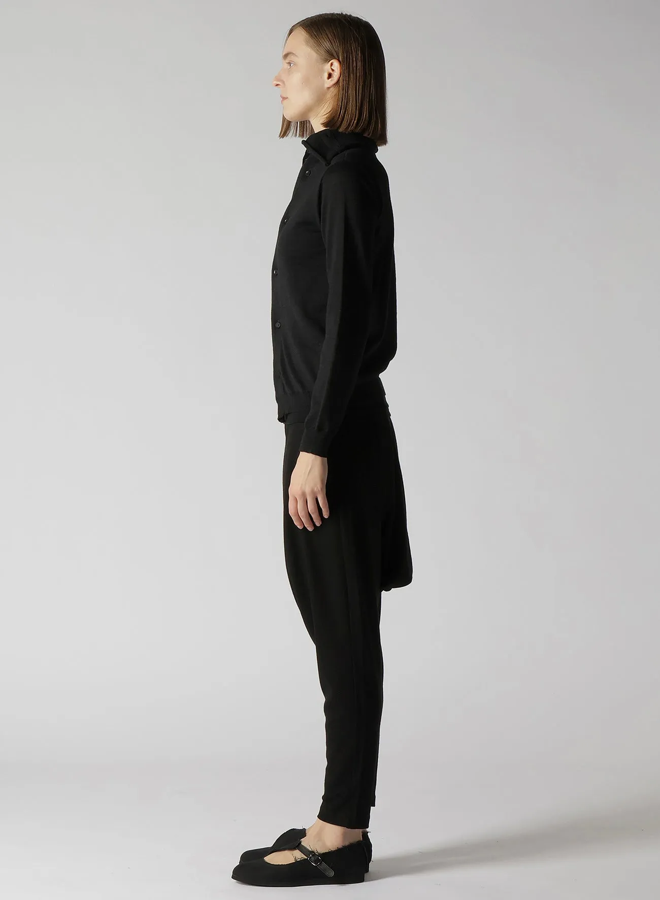 PLAIN STITCH HIGH NECK CARDIGAN sold by Yohji Yamamoto product image thumbnail 4
