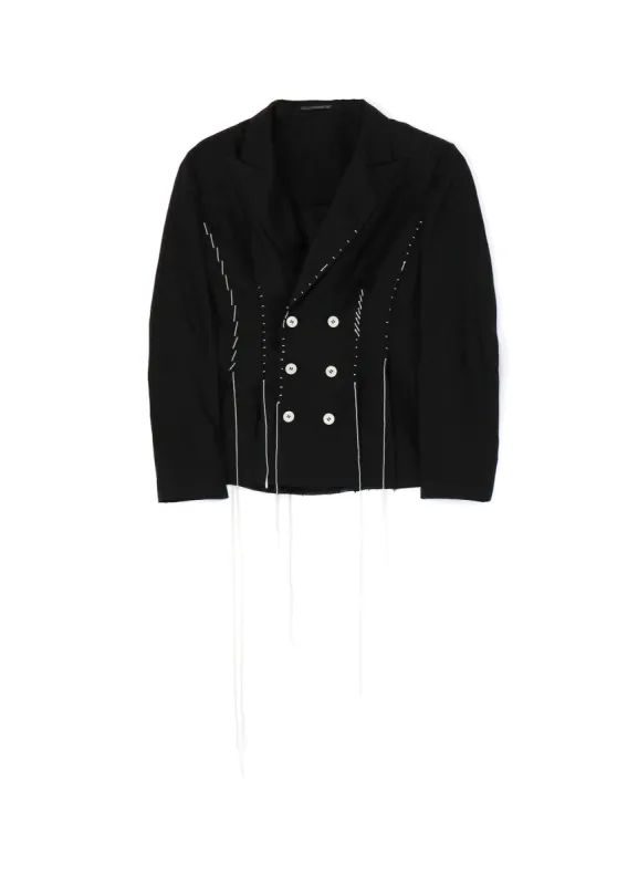 LINEN CLOTH 6B HAND STITCH DOUBLE JACKET sold by Yohji Yamamoto