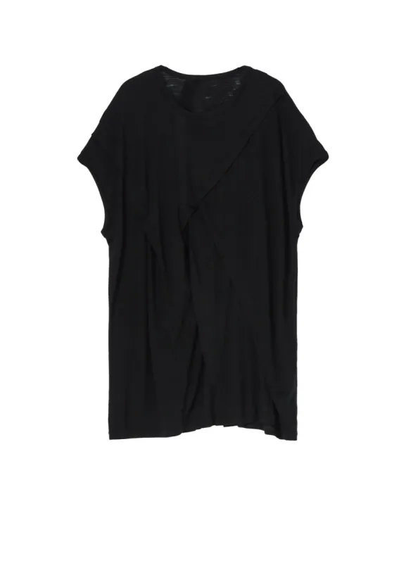 SOFT GAUZE SHORT SLV TUCK DETAIL DRESS sold by Yohji Yamamoto