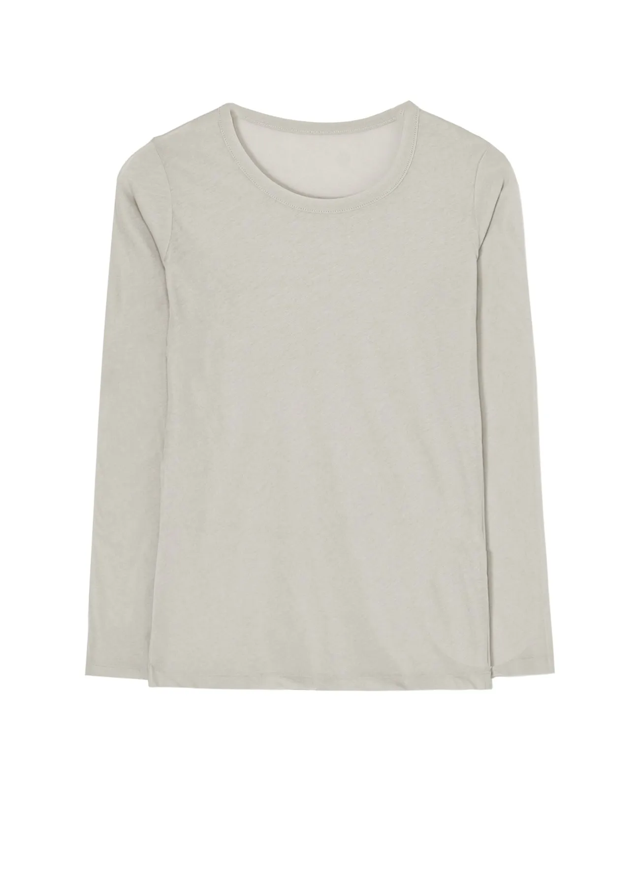 80/-HIGH GAUGE SINGLE JERSEY ROUND NECK LONG SLV T sold by Yohji Yamamoto