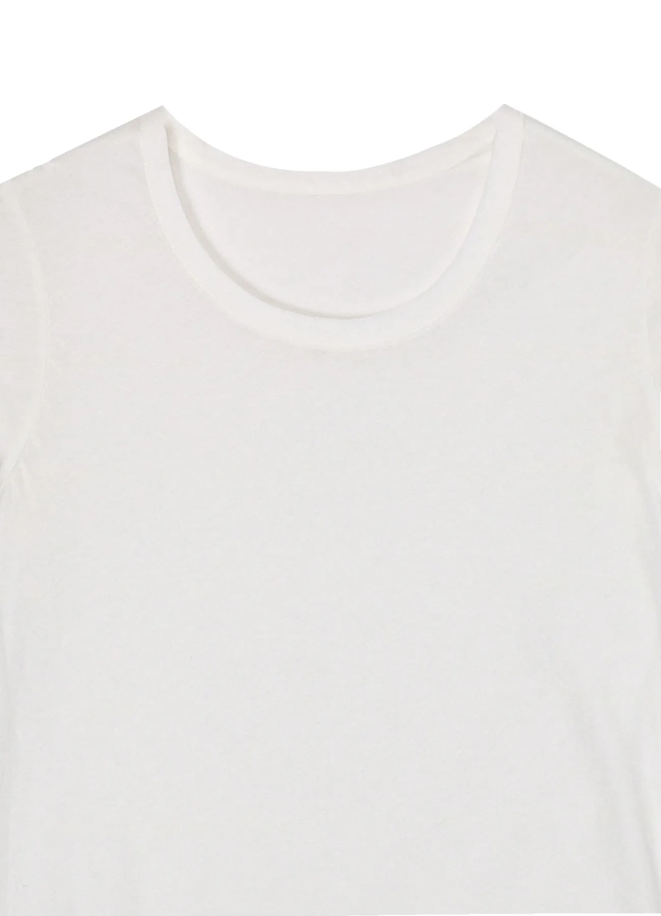 80/-HIGH GAUGE SINGLE JERSEY ROUND NECK SHORT SLV T sold by Yohji Yamamoto product image thumbnail 4