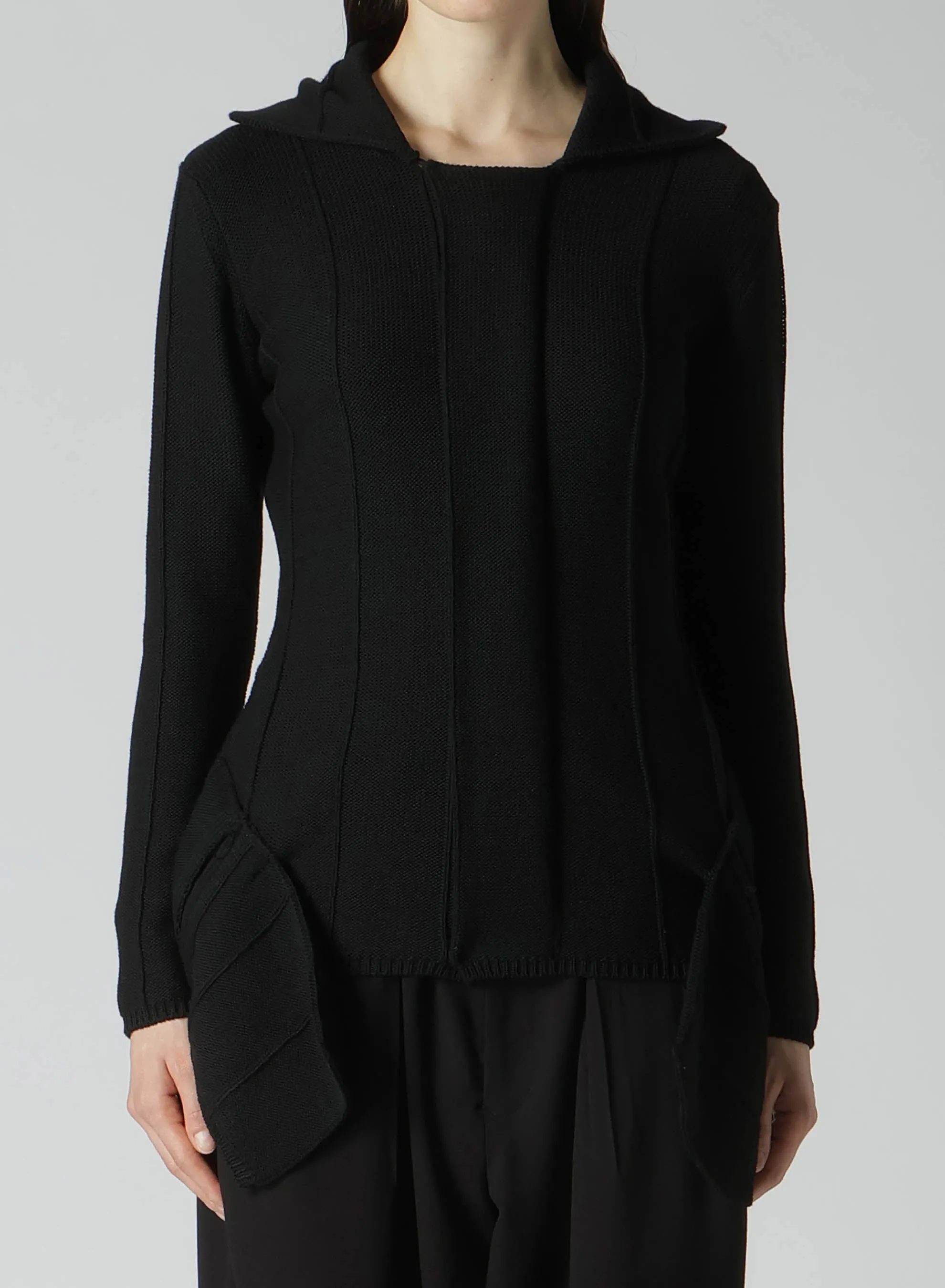5G2P BACKSIDE KNIT POCKET DETAIL CARDIGAN sold by Yohji Yamamoto product image thumbnail 2