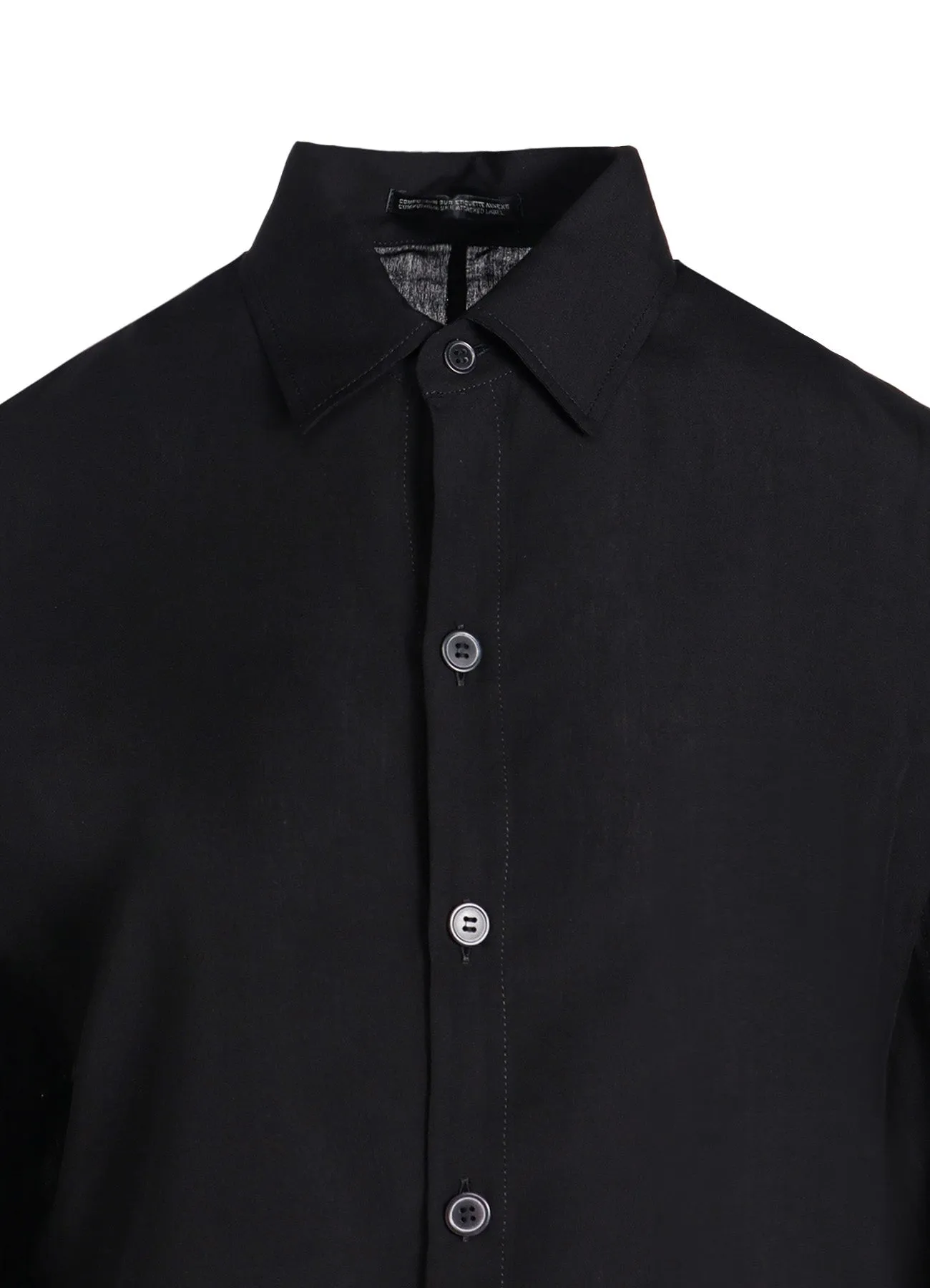 CELLULOSE POPLIN ROUNDED HEM SHIRT DRESS sold by Yohji Yamamoto product image thumbnail 5