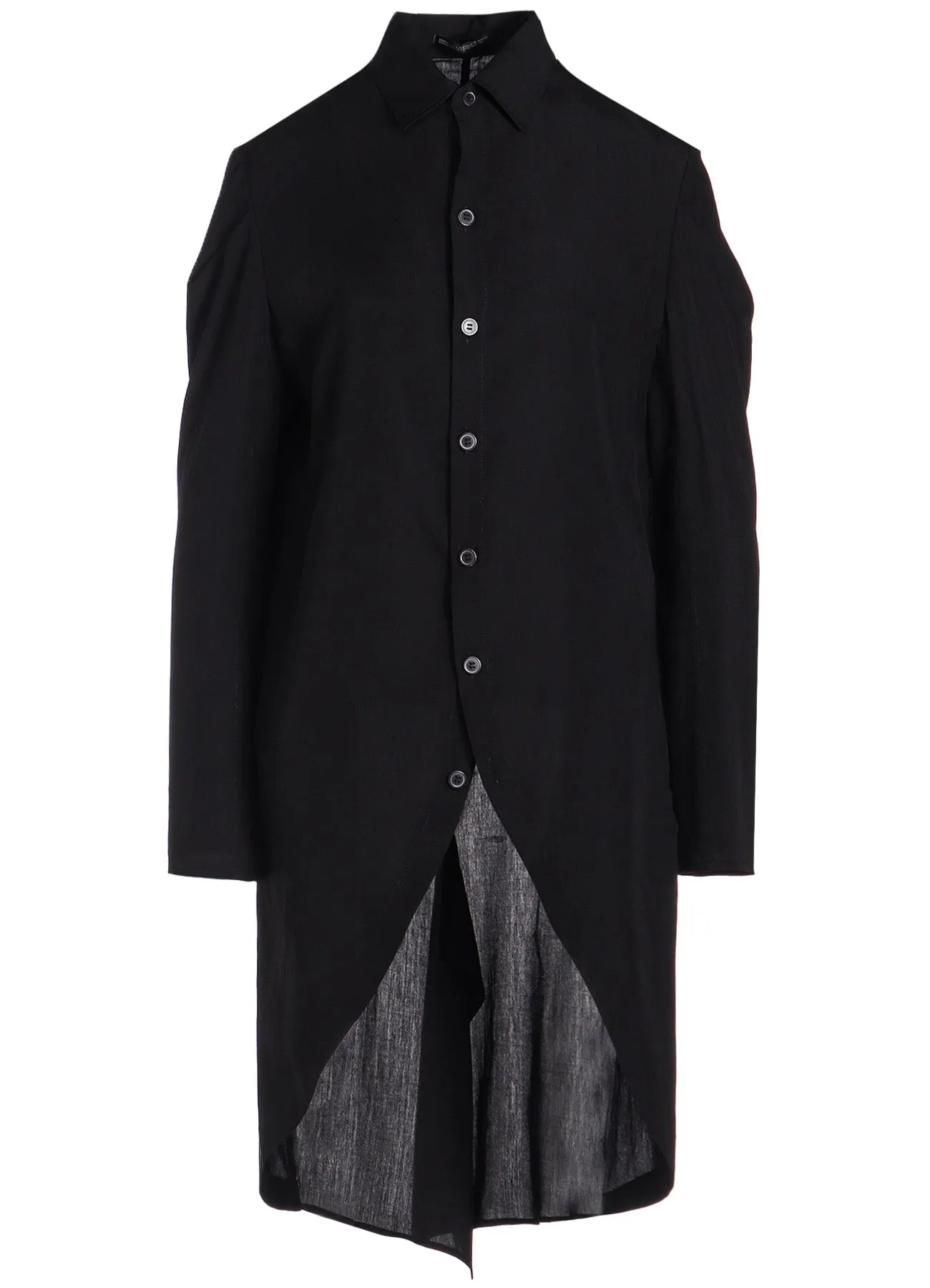 CELLULOSE POPLIN ROUNDED HEM SHIRT DRESS sold by Yohji Yamamoto product image thumbnail 2